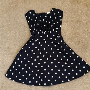 Kate Spade Kids Dress in Navy with White Dots